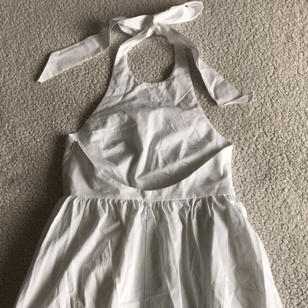 Zara White Halter Poplin Maxi Dress - Picture 7 of 16